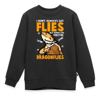 Libellen - Kinder Premium Organic Sweatshirt - Schwarz - Vorne - AI Model Kid Female (0cm)