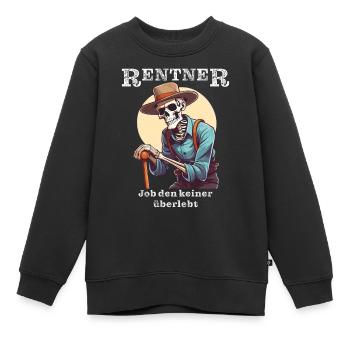 Un emploi de retraité auquel personne ne survit - Sweat Premium enfant bio - noir - Devant - AI Model Kid Female (0cm)
