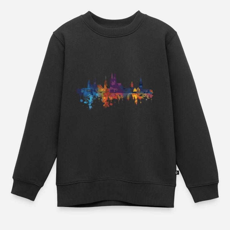 Mainz - Kinder Premium Organic Sweatshirt - Schwarz