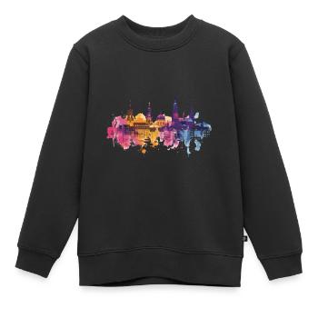Mannheim - Kinder Premium Organic Sweatshirt - Schwarz - Vorne - AI Model Kid Female (0cm)