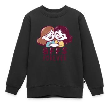 BFFS POUR TOUJOURS - Sweat Premium enfant bio - noir - Devant - AI Model Kid Female (0cm)