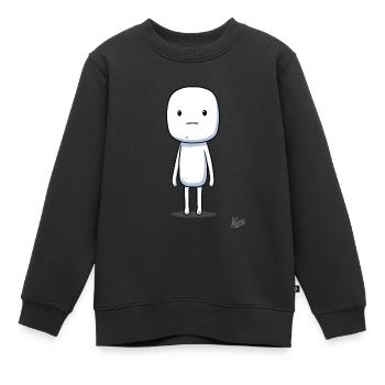 Marshmallow Guy : Le copain allumette - Sweat Premium enfant bio - noir - Devant - AI Model Kid Female (0cm)