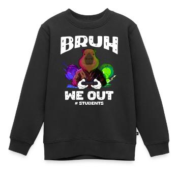 Tenue pour les étudiants, amusante pour les jours d’école et les joueurs - Sweat Premium enfant bio - noir - Devant - AI Model Kid Female (0cm)