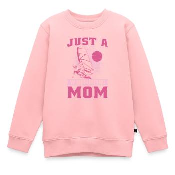 Windsurfen Windsurfer Just A Windsurfing Mom - Kinder Premium Organic Sweatshirt - Rosa - Vorne - AI Model Kid Female (0cm)