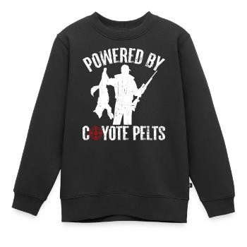 Chasse au coyote Chasseur de coyotes Yote - Sweat Premium enfant bio - noir - Devant - AI Model Kid Female (0cm)