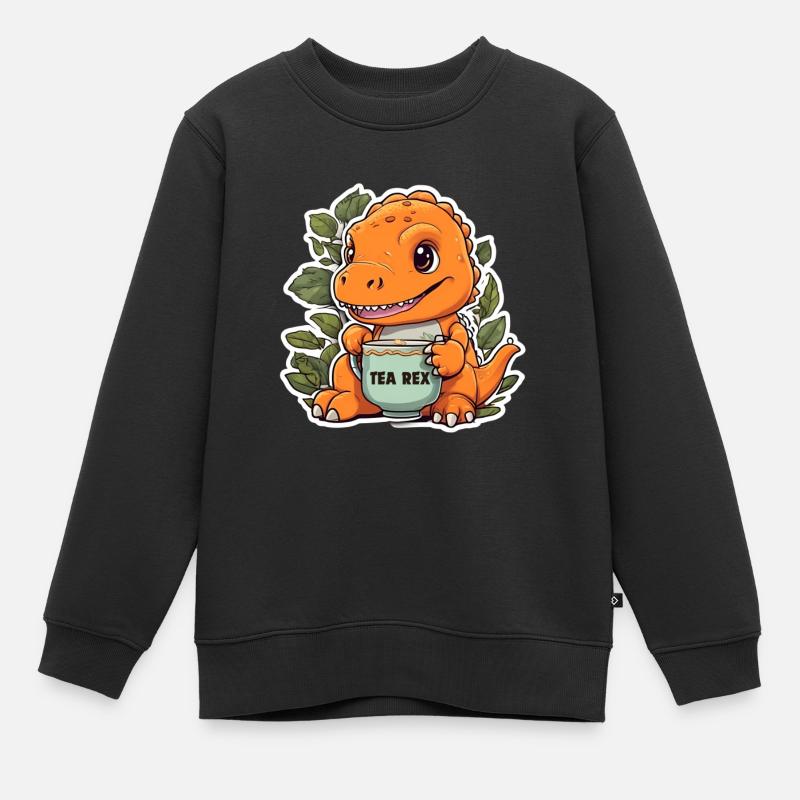THÉ REX - Sweat Premium enfant bio - noir