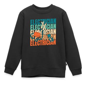 Elektriker Elektroniker - Kinder Premium Organic Sweatshirt - Schwarz - Vorne - AI Model Kid Female (0cm)