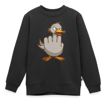 Drôle Rude Seagulls Drôle Cadeau - Sweat Premium enfant bio - noir - Devant - AI Model Kid Female (0cm)