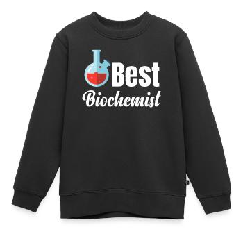 Meilleur scientifique drôle en biochimie - Sweat Premium enfant bio - noir - Devant - AI Model Kid Female (0cm)