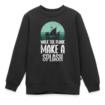 Pirat Totenkopf Freibeuter Piratenschiff - Kinder Premium Organic Sweatshirt - Schwarz - Vorne - AI Model Kid Female (0cm)