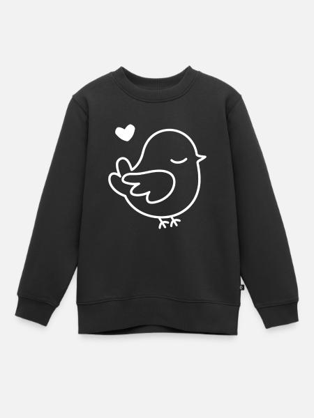Taube - Kinder Premium Organic Sweatshirt - Schwarz
