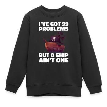 Pirat Totenkopf Freibeuter Piratenschiff - Kinder Premium Organic Sweatshirt - Schwarz - Vorne - AI Model Kid Female (0cm)
