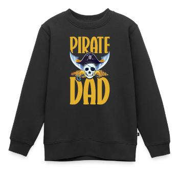 Pirat Totenkopf Freibeuter Piratenschiff - Kinder Premium Organic Sweatshirt - Schwarz - Vorne - AI Model Kid Female (0cm)