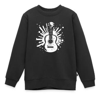 Ukulele Streetart - Kinder Premium Organic Sweatshirt - Schwarz - Vorne - AI Model Kid Female (0cm)