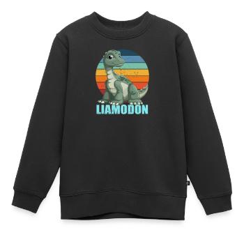 Liamodon Geschenkidee für Liam - Kinder Premium Organic Sweatshirt - Schwarz - Vorne - AI Model Kid Female (0cm)