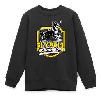 Flyball Champion Border Collie Dog - Sweat Premium enfant bio - noir - Devant - AI Model Kid Female (0cm)