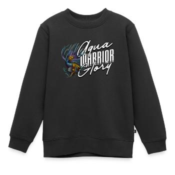 Poisson Betta Betta Aqua Warrior Gloire - Sweat Premium enfant bio - noir - Devant - AI Model Kid Female (0cm)