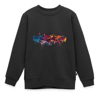 Neu-Ulm - Sweat Premium enfant bio - noir - Devant - AI Model Kid Female (0cm)