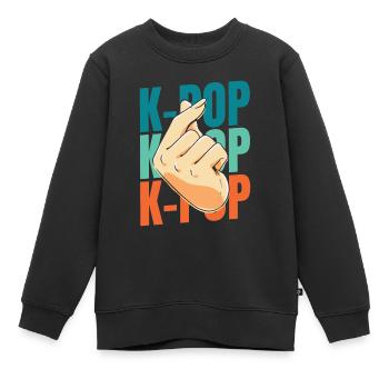 K Pop Kpop Korean Pop - Kinder Premium Organic Sweatshirt - Schwarz - Vorne - AI Model Kid Female (0cm)