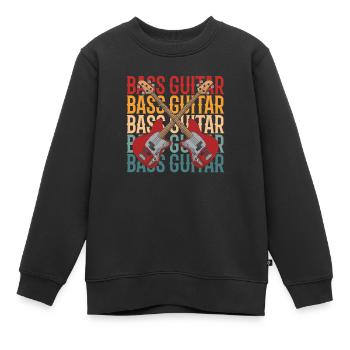 Bassist Bass Gitarre Basser - Kinder Premium Organic Sweatshirt - Schwarz - Vorne - AI Model Kid Female (0cm)