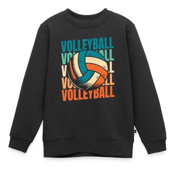 Volleyball Volleyballer - Kinder Premium Organic Sweatshirt - Schwarz - Vorne - AI Model Kid Female (0cm)