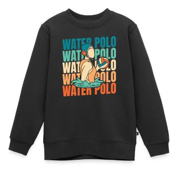 Water-polo water-polo - Sweat Premium enfant bio - noir - Devant - AI Model Kid Female (0cm)