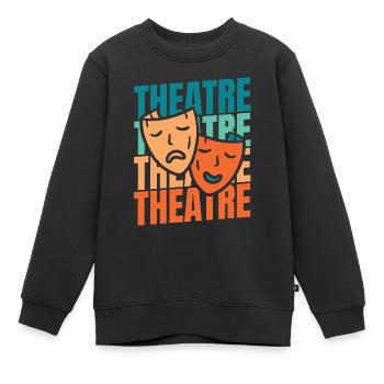 Theater Schauspieler - Kinder Premium Organic Sweatshirt - Schwarz - Vorne - AI Model Kid Female (0cm)