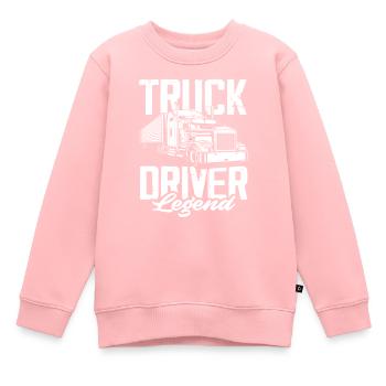 Lkw-Fahrer Legende - Kinder Premium Organic Sweatshirt - Rosa - Vorne - AI Model Kid Female (0cm)