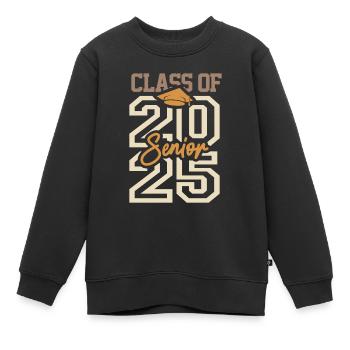 Remise des diplômes de la classe senior 2025 de 2025 - Sweat Premium enfant bio - noir - Devant - AI Model Kid Female (0cm)