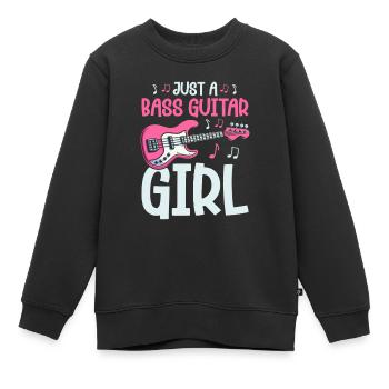 Bassist Bass Gitarre Basser - Kinder Premium Organic Sweatshirt - Schwarz - Vorne - AI Model Kid Female (0cm)