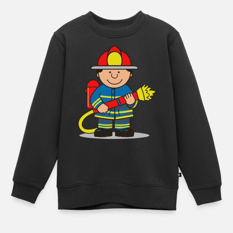 pompier - rêve d’enfant - Sweat Premium enfant bio - noir