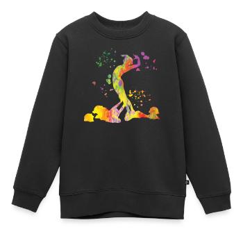 Natation artistique par équipe Natation synchronisée - Sweat Premium enfant bio - noir - Devant - AI Model Kid Female (0cm)