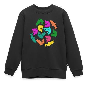 Saumon Expérience de pêche au saumon - Sweat Premium enfant bio - noir - Devant - AI Model Kid Female (0cm)