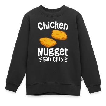 Chicken Nugget Liebhaber Chicken Nuggets - Kinder Premium Organic Sweatshirt - Schwarz - Vorne - AI Model Kid Female (0cm)