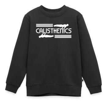 Calisthenics Street Workout Gymnastics Fitness - Kids Premium Organic Sweatshirt - black - Front - AI Model Kid Female (0cm)