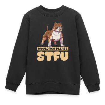 American Bully Stfu Would You Please Shut Up - Kids Premium Organic Sweatshirt - black - Front - AI Model Kid Female (0cm)