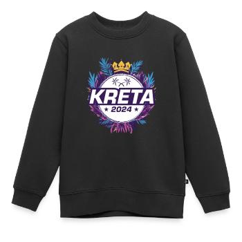 Kreta 2024 - Kinder Premium Organic Sweatshirt - Schwarz - Vorne - AI Model Kid Female (0cm)