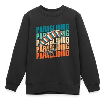 Parapente Parapente - Sweat Premium enfant bio - noir - Devant - AI Model Kid Female (0cm)