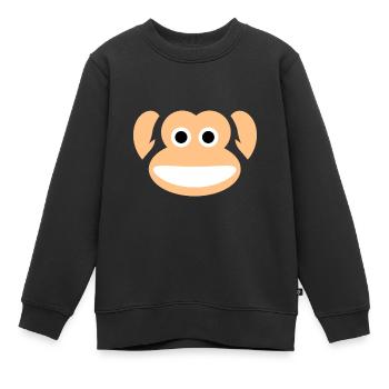 Cute Monkey Whole Face Ape Animal Primate Lover - Kids Premium Organic Sweatshirt - black - Front - AI Model Kid Female (0cm)