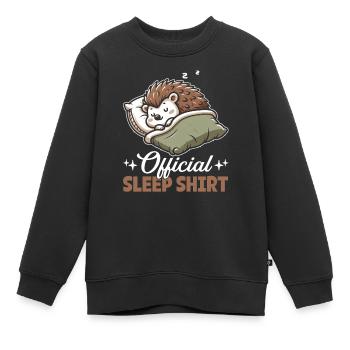 Offizieller Schlafhaus Hedgehog PJ Sleeping - Kinder Premium Organic Sweatshirt - Schwarz - Vorne - AI Model Kid Female (0cm)