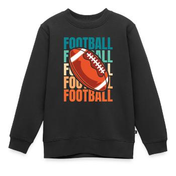 American Football - Kinder Premium Organic Sweatshirt - Schwarz - Vorne - AI Model Kid Female (0cm)