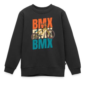 Bmx Bmx Biker - Sweat Premium enfant bio - noir - Devant - AI Model Kid Female (0cm)