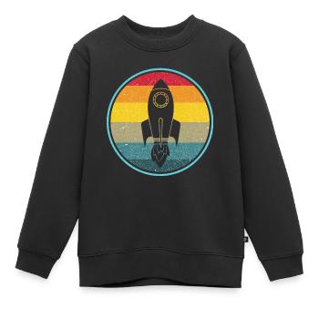 Rocket Science Physics Retro Vintage - Kinder Premium Organic Sweatshirt - Schwarz - Vorne - AI Model Kid Female (0cm)