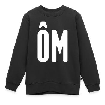 OM! Home! - Sweat Premium enfant bio - noir - Devant - AI Model Kid Female (0cm)