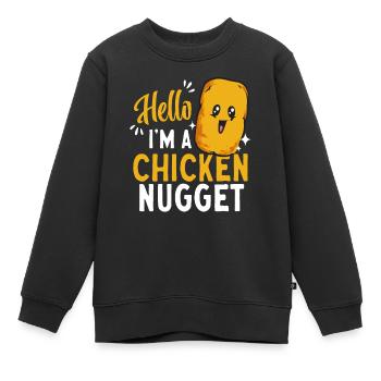 Chicken Nugget Liebhaber Chicken Nuggets - Kinder Premium Organic Sweatshirt - Schwarz - Vorne - AI Model Kid Female (0cm)