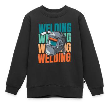 Soudeurs Serruriers - Sweat Premium enfant bio - noir - Devant - AI Model Kid Female (0cm)