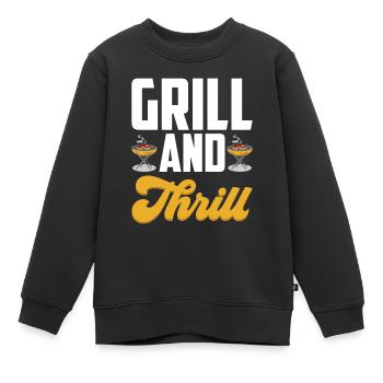 Grillades Barbecue Grillades de fête Barbecue professionnel - Sweat Premium enfant bio - noir - Devant - AI Model Kid Female (0cm)