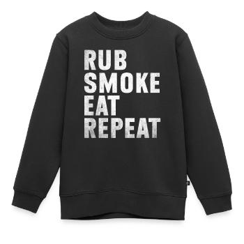 Grillades Barbecue Grillades de fête Barbecue professionnel - Sweat Premium enfant bio - noir - Devant - AI Model Kid Female (0cm)