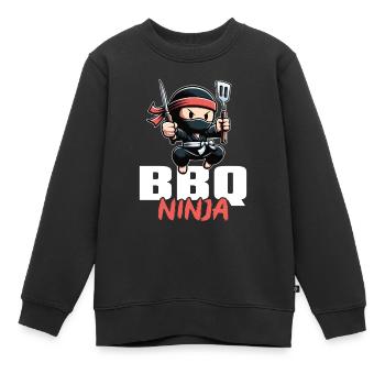 Grillades Barbecue Grillades de fête Barbecue professionnel - Sweat Premium enfant bio - noir - Devant - AI Model Kid Female (0cm)