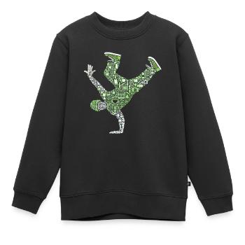 Breakdance, Breakdancer, Breakdancing, Hip Hop - Sweat Premium enfant bio - noir - Devant - AI Model Kid Female (0cm)